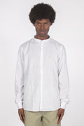 Camicia colletto a fascetta bianco