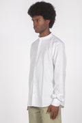 Camicia colletto a fascetta bianco