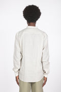 Camicia colletto a fascetta beige