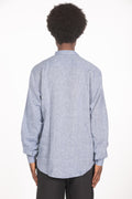 camicia con colletto a fascetta jeans