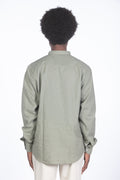 Camicia con colletto a fascetta verde militare