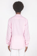Camicia con colletto a fascetta rosa