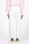 Pantalone con pieghe bianco