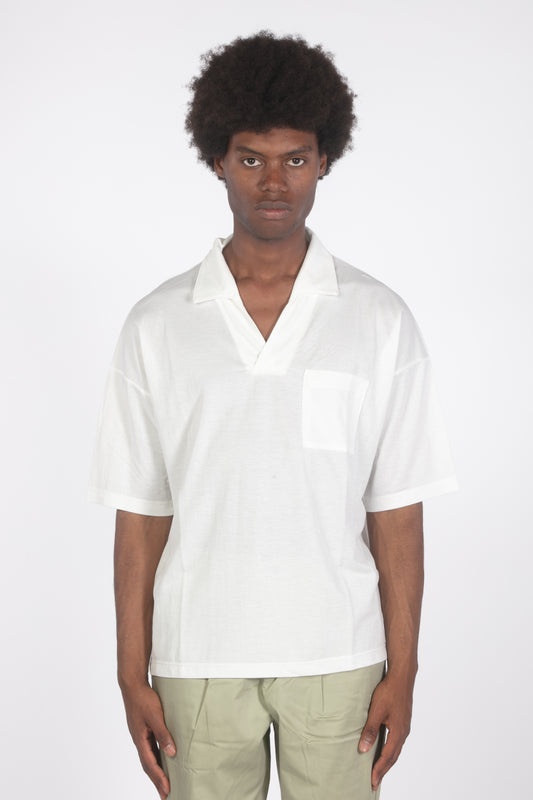 Polo con taschino bianco