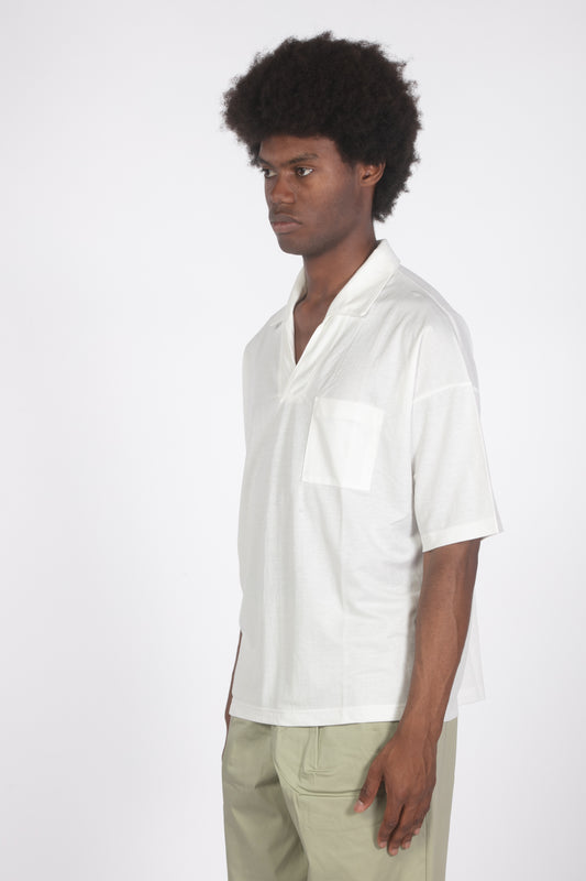 Polo con taschino bianco