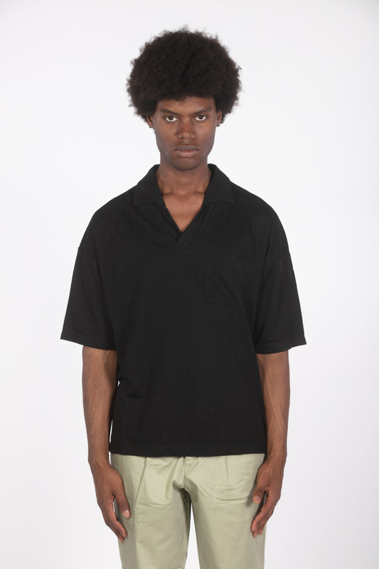 Polo con taschino nero