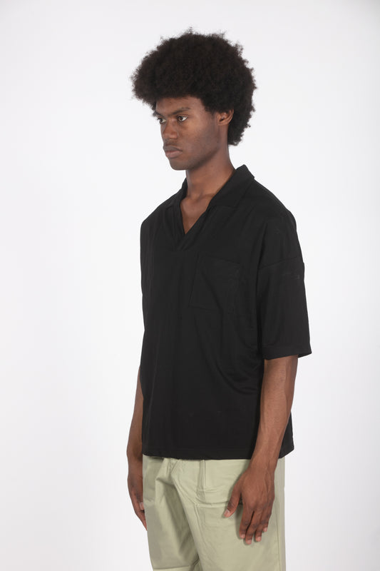 Polo con taschino nero
