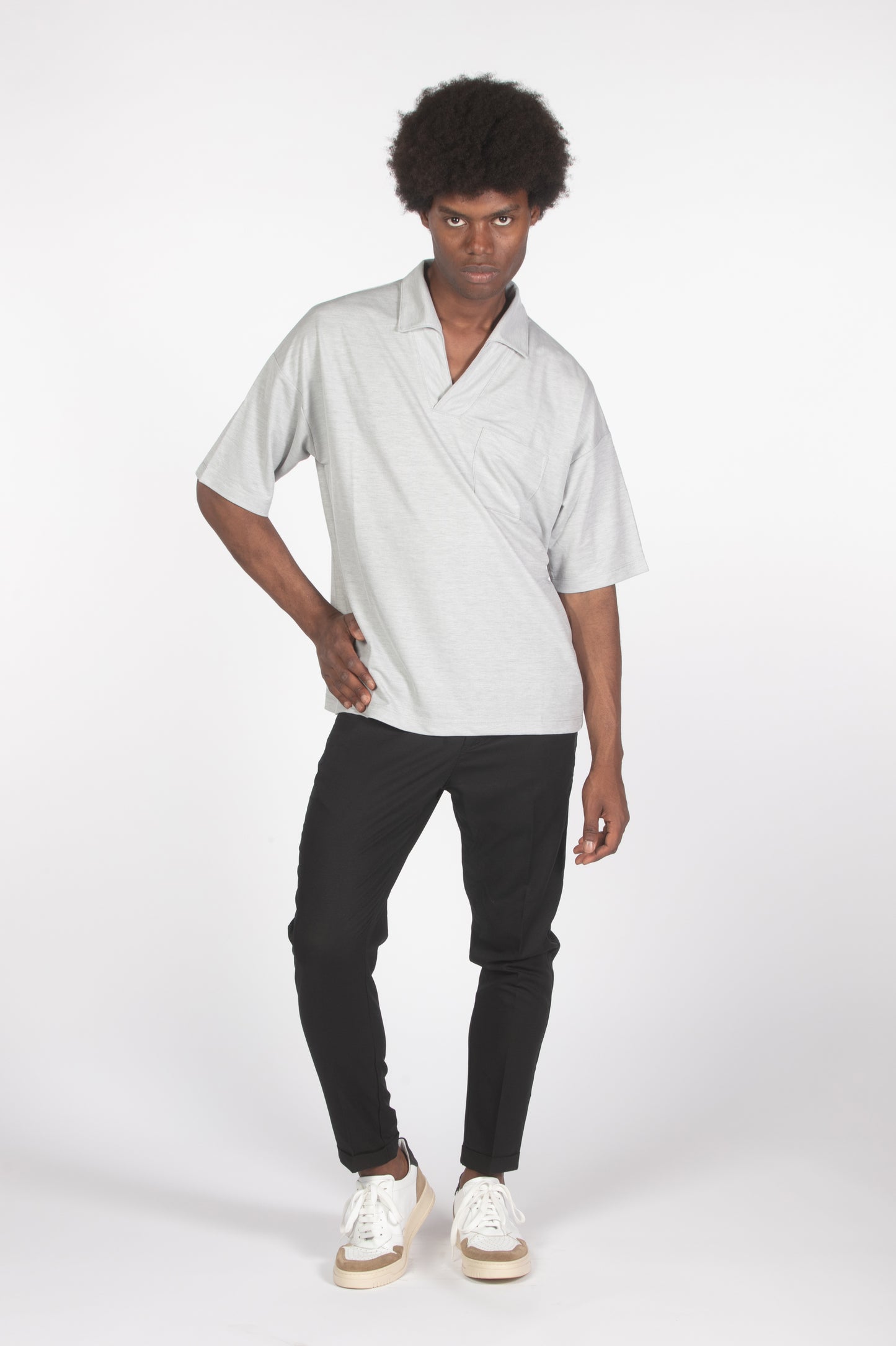 Pantalone lino nero