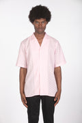 Camicia mm rosa con ricamo traforato