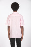 Camicia mm rosa con ricamo traforato