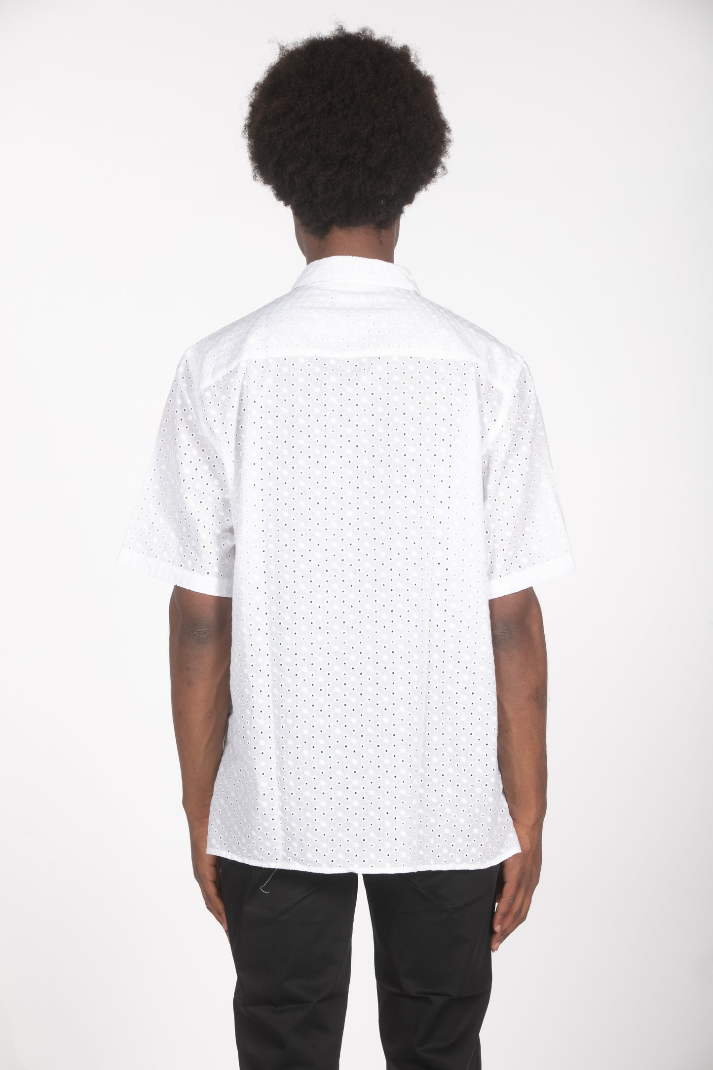Camicia mm bianca con ricamo traforato