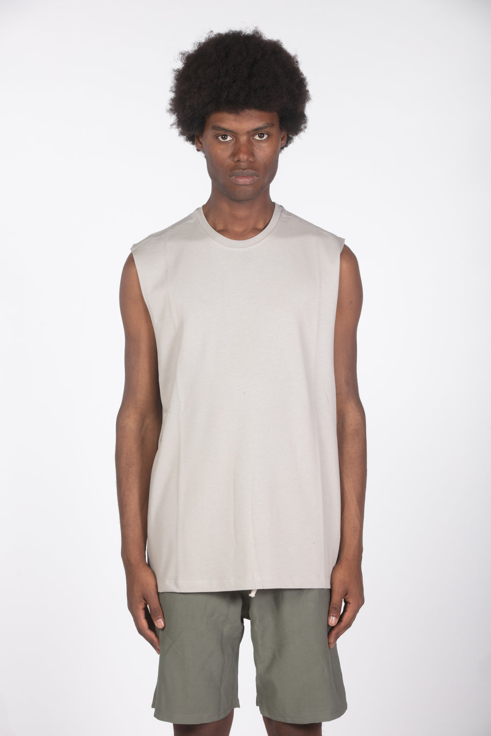 T-shirt tank relaxed fit mastice