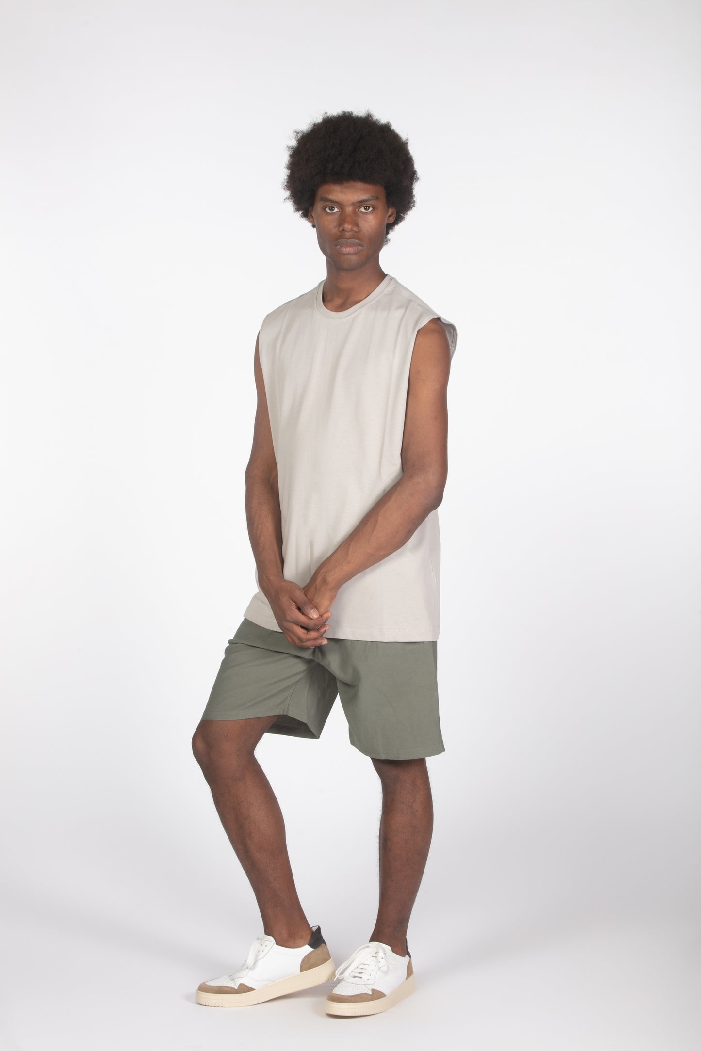 T-shirt tank relaxed fit mastice