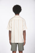 Camicia colletto bowling ricamo beige
