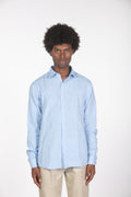 Camicia lino ml celeste