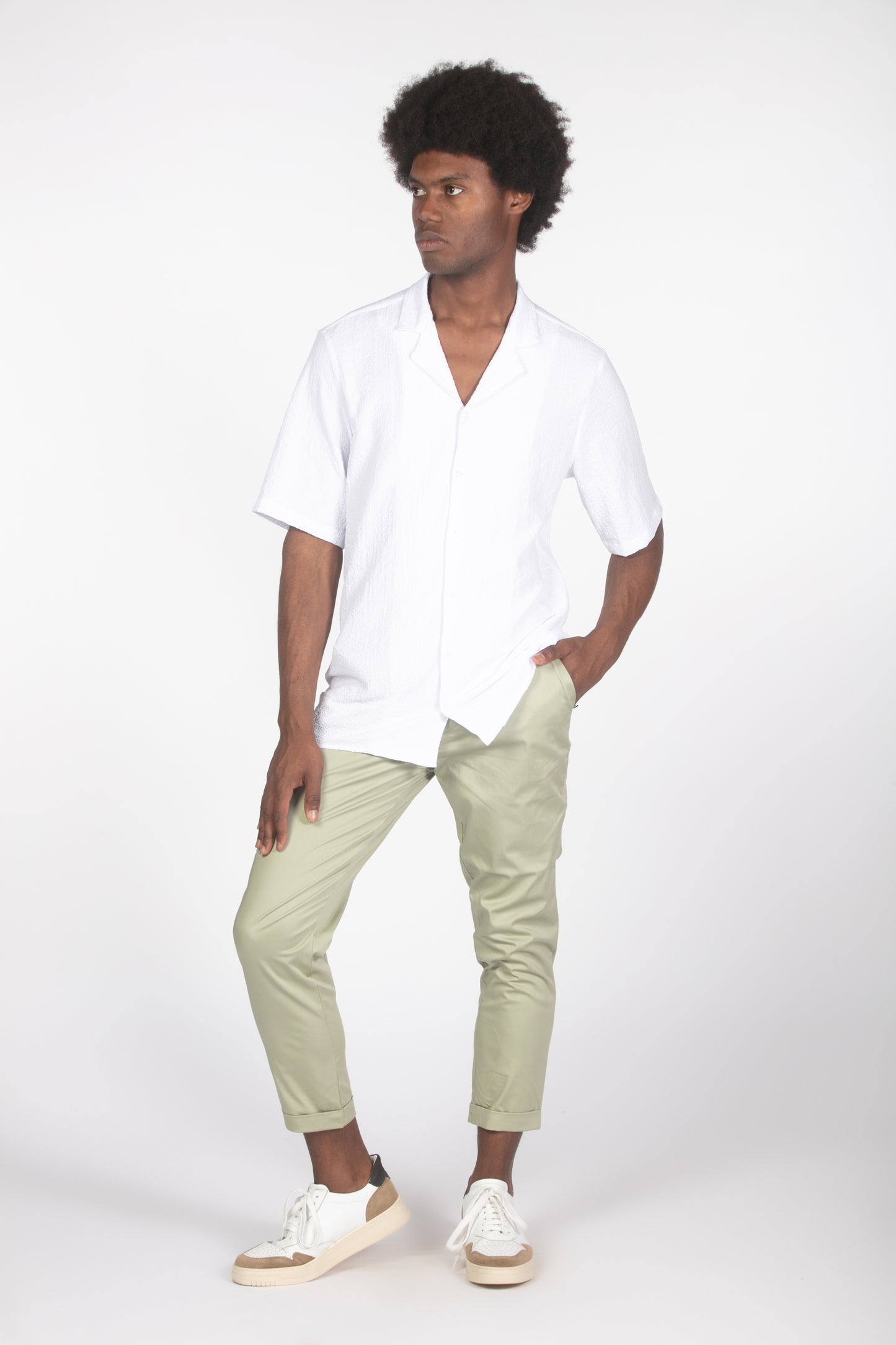 Camicia con struttura mm bianco