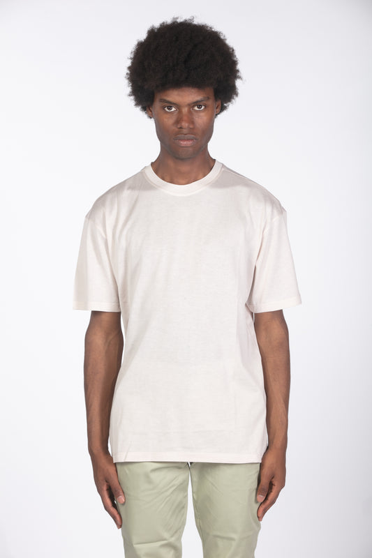 T-shirt filo di scozia crema