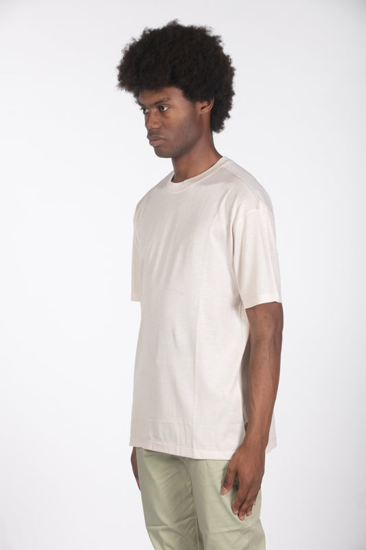 T-shirt filo di scozia crema