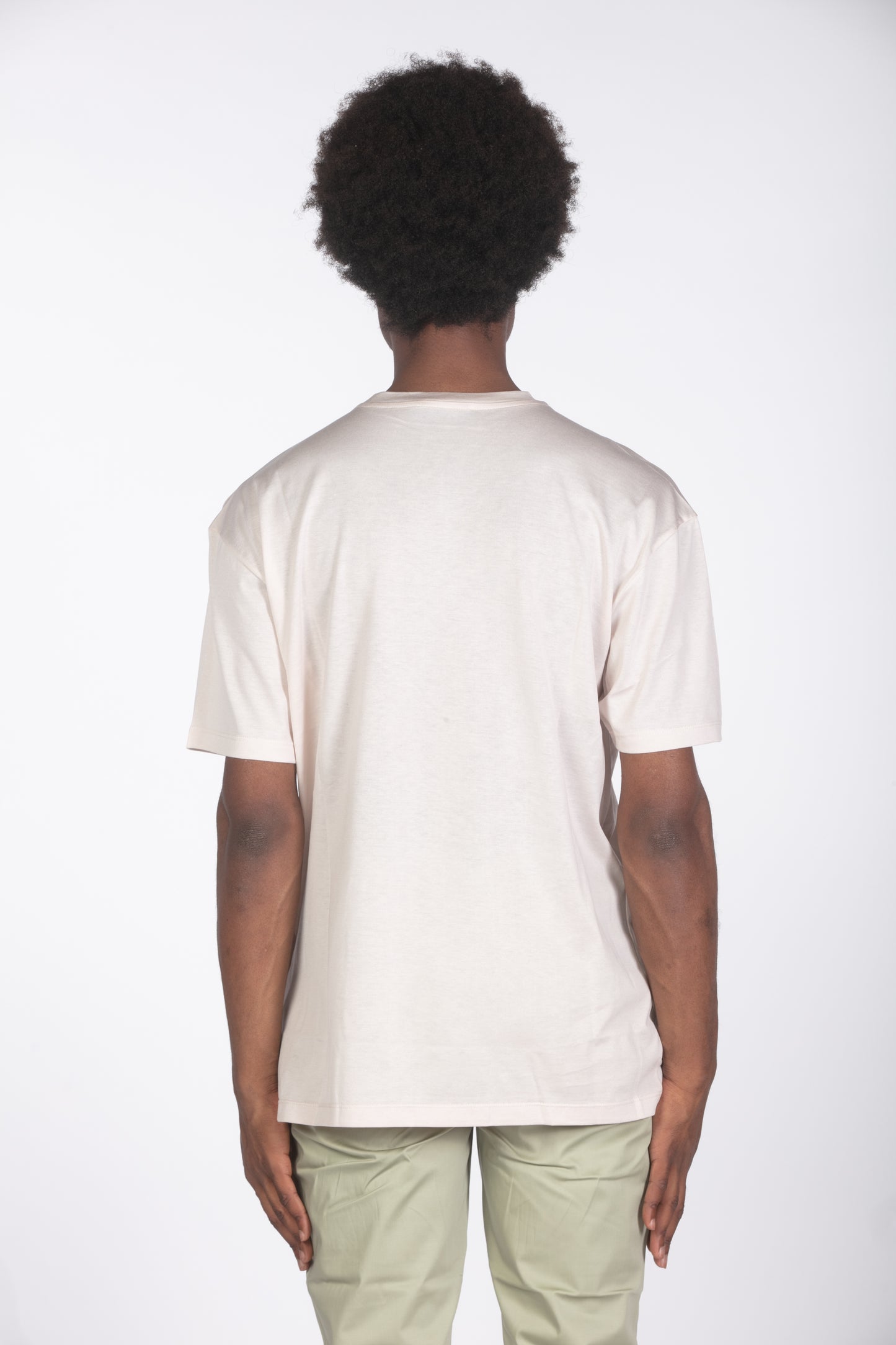 T-shirt filo di scozia crema