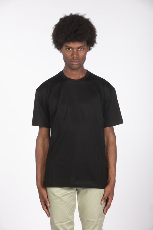 T-shirt filo di scozia nero