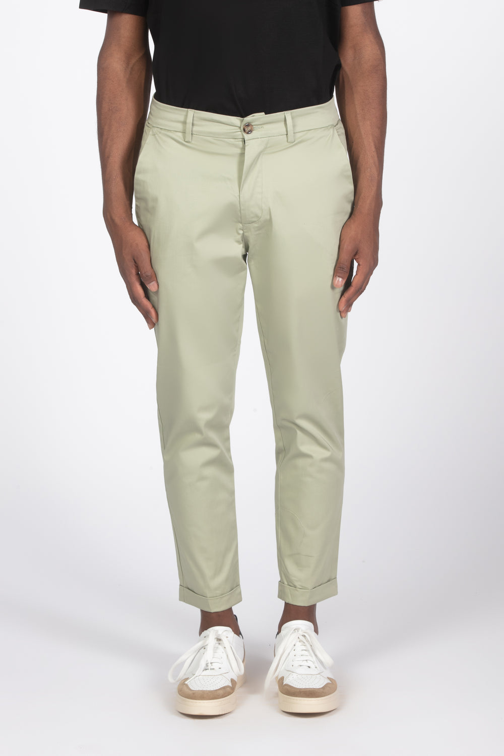 Pantalone chinos salvia