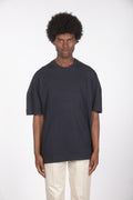 T-shirt lino relaxed fit blu