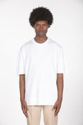 T-shirt lino relaxed fit bianco