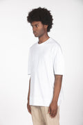 T-shirt lino relaxed fit bianco
