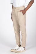 Pantalone lino beige