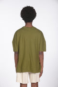 T-shirt lino relaxed fit muschio