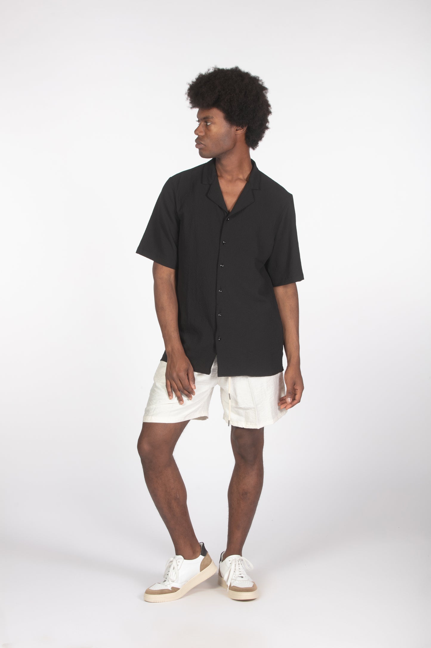 Camicia con struttura mm nero