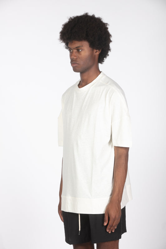 T-shirt lino relaxed fit ecru