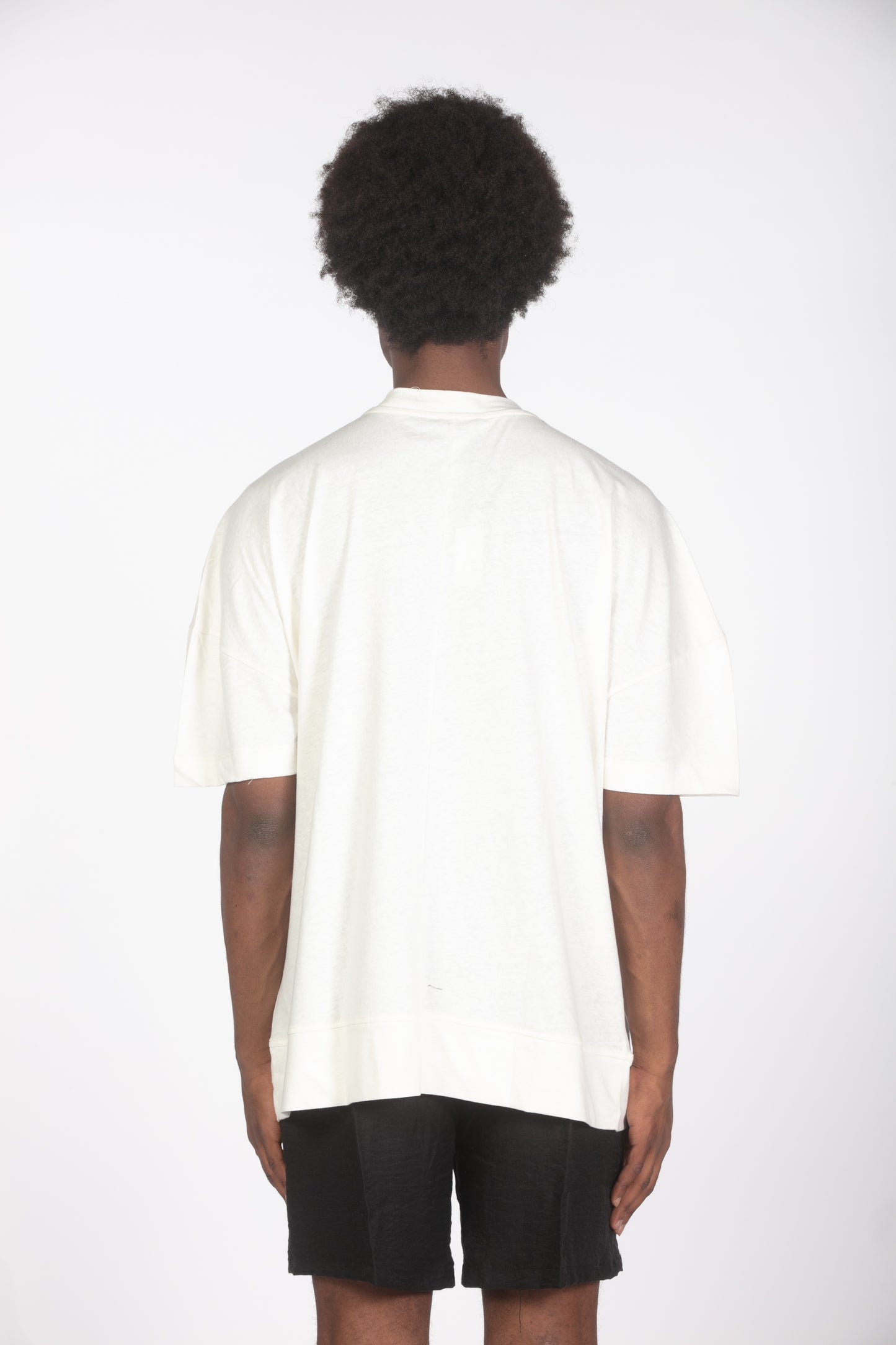 T-shirt lino relaxed fit ecru