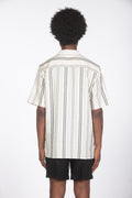 Camicia colletto bowling ricamo nero