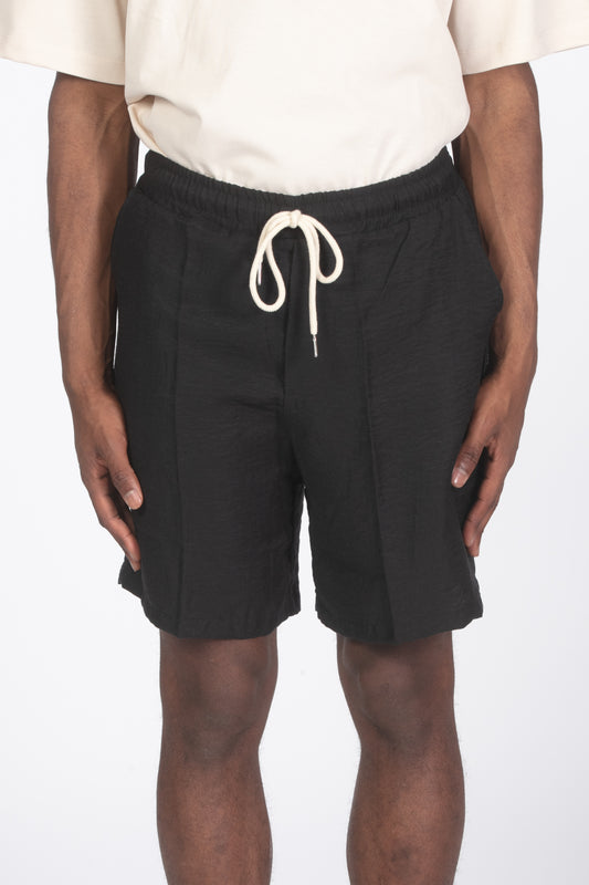 Bermuda misto lino nero