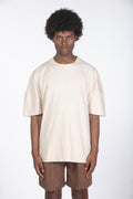 T-shirt lino relaxed fit crema