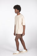 T-shirt lino relaxed fit crema