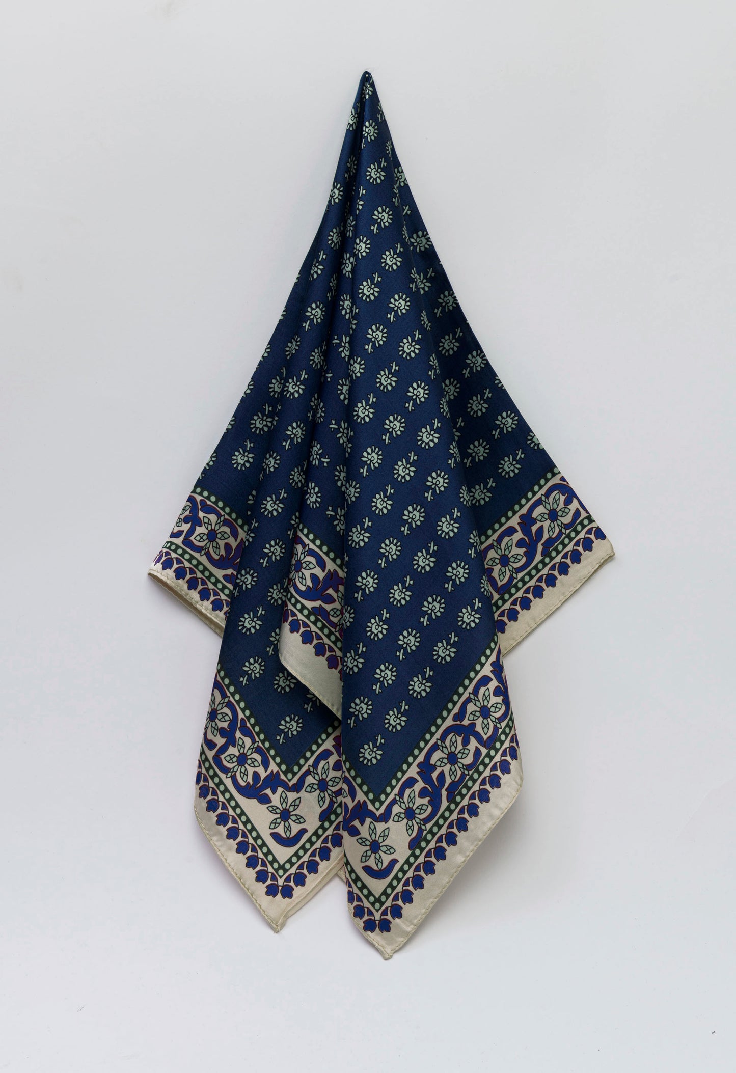 Foulard in tessuto satinato blu – Genius Lab - Main Image