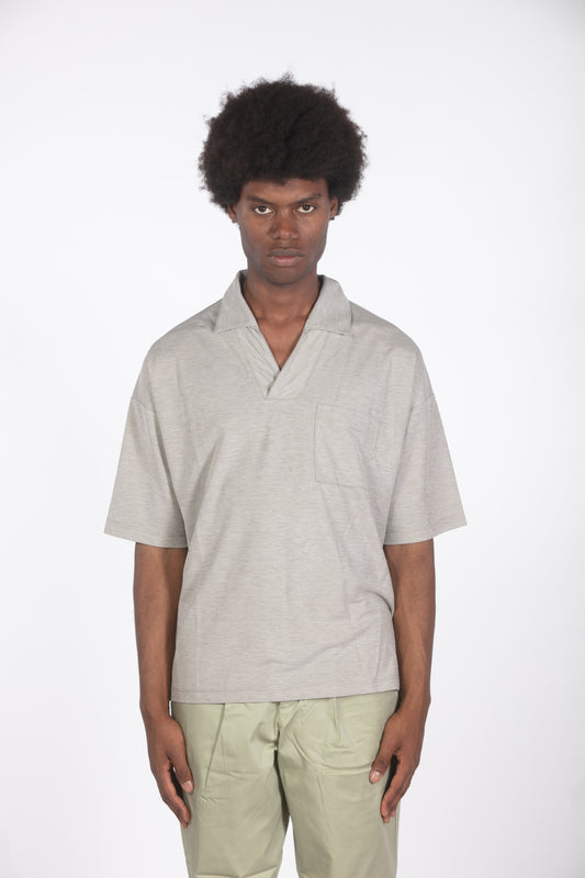 Polo con taschino beige