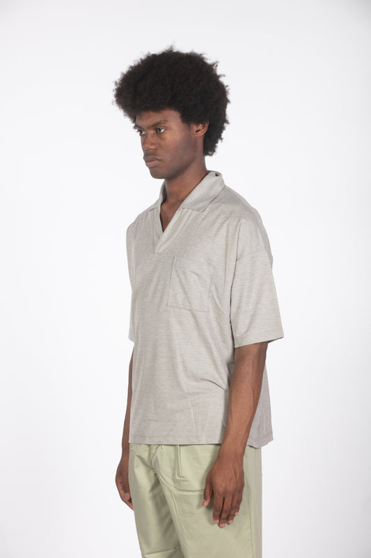Polo con taschino beige