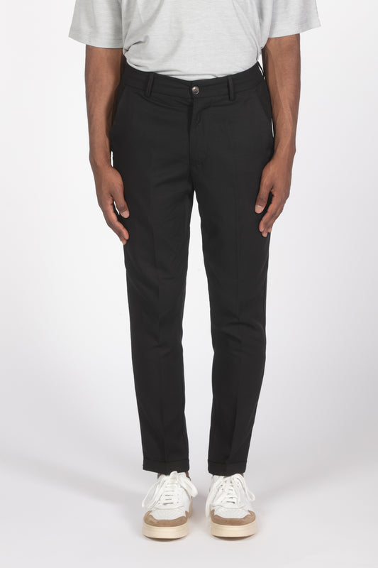 Pantalone lino nero