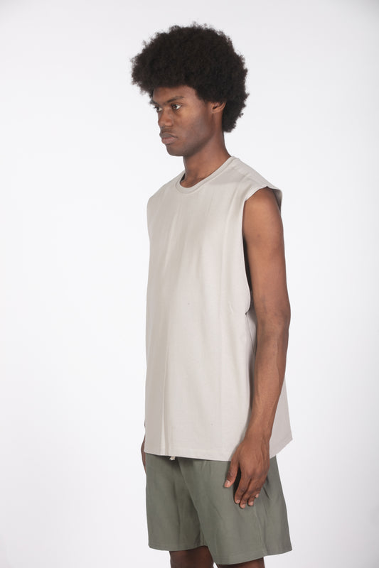 T-shirt tank relaxed fit mastice