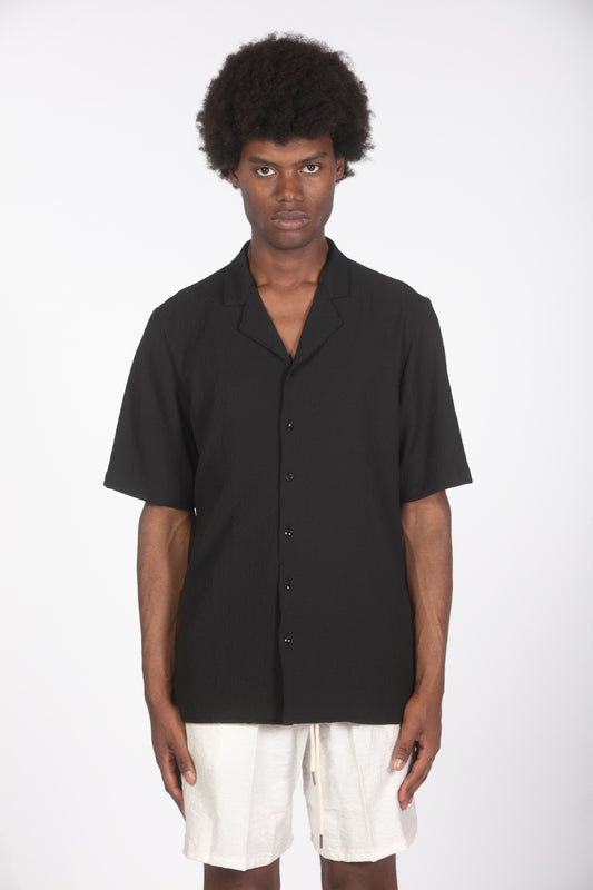 Camicia con struttura mm nero