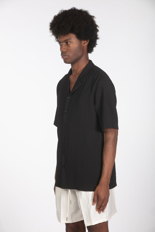 Camicia con struttura mm nero
